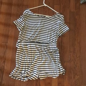 Black and white romper